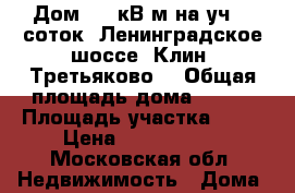 Дом 200 кВ м на уч 16 соток. Ленинградское шоссе, Клин( Третьяково) › Общая площадь дома ­ 200 › Площадь участка ­ 16 › Цена ­ 4 900 000 - Московская обл. Недвижимость » Дома, коттеджи, дачи продажа   . Московская обл.